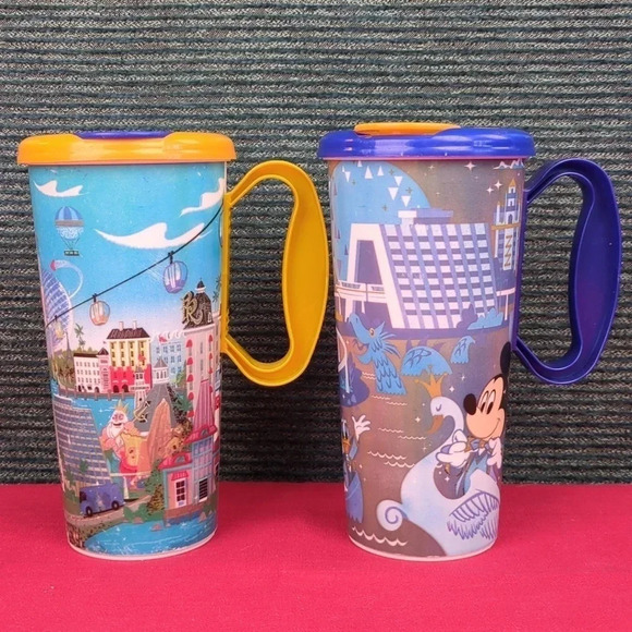 Two Walt Disney World 50th Anniversary Souvenir Drink Mugs/Sipper Cups 2021 - Picture 4 of 11